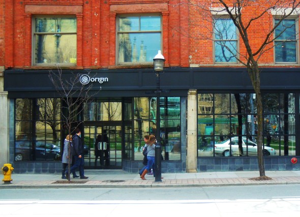 Origin Restaurant & Bar in downtown Toronto on King Street East